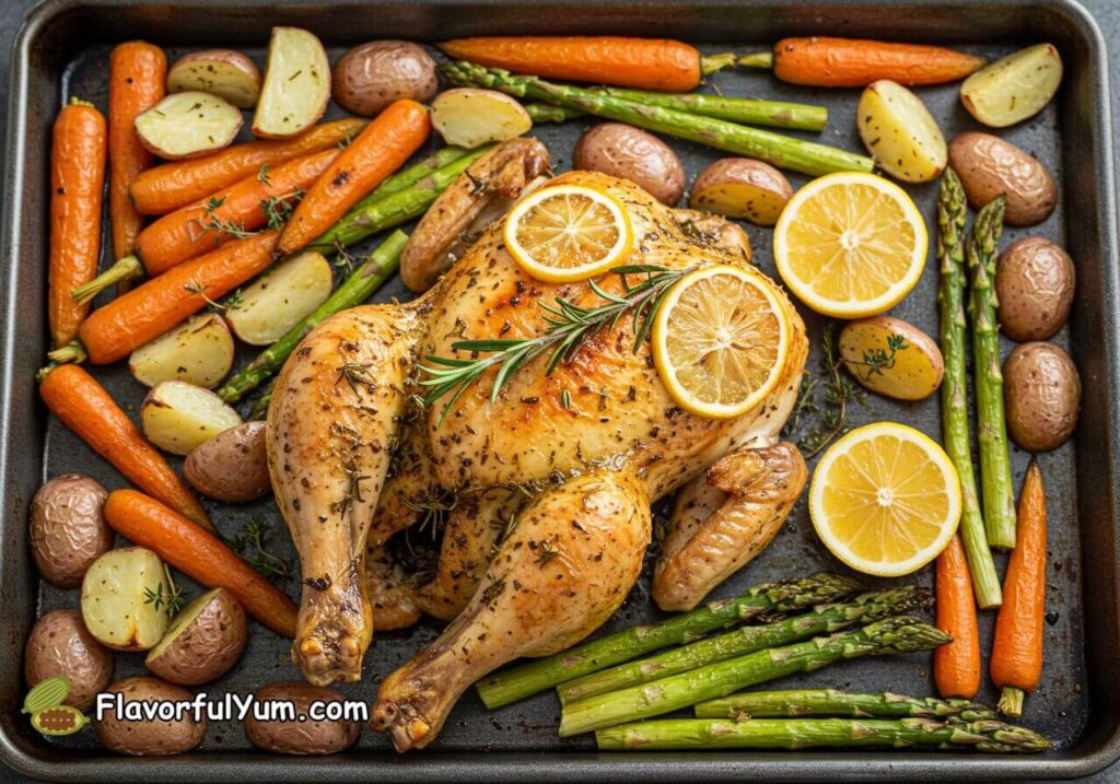 Sheet Pan Lemon Herb Chicken with Roasted Vegetables