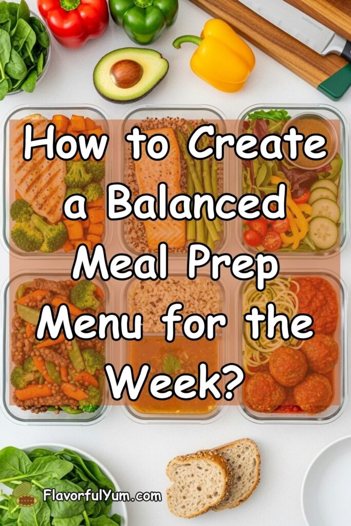 How to Create a Balanced Meal Prep Menu for the Week?