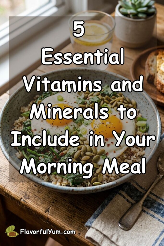 5 Essential Vitamins and Minerals to Include in Your Morning Meal